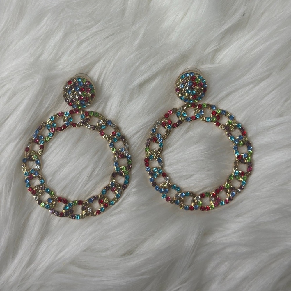 Beautiful colorful statement earrings!